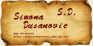 Simona Dušanović vizit kartica
